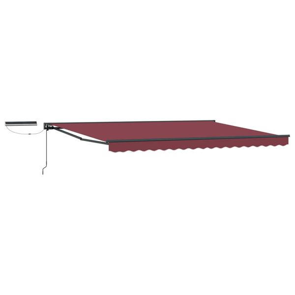 vidaXL Elektrische ausziehbare Markise Bordeauxrot 4 x 2 m, 3421983