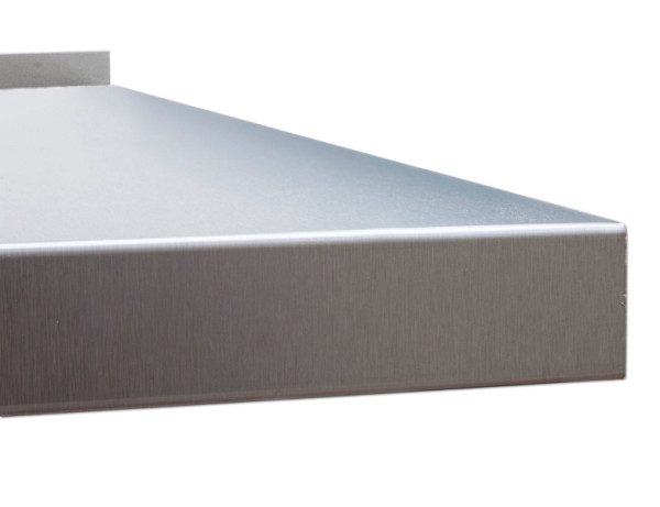 A&S Gastro Edelstahl Arbeitsplatte mit Aufkantung, Tiefe 700 mm, AISI 304, 1400 x 700 x 40 mm, ARPA147