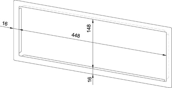 Wagner EWAR Abdeckrahmen für Gerätemaß 448x148, matt geschliffen, 768663