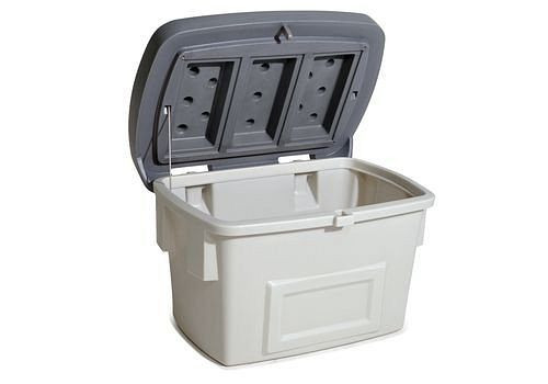 DENIOS Universalbehälter Typ UB 100, aus Kunststoff (PE), 400 Liter Volumen, Deckel grau, 248499