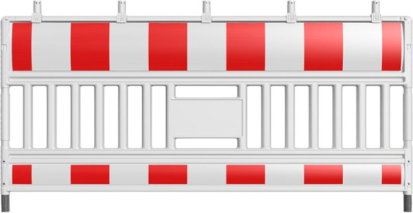 Schake EURO3 Schrankenzaun 2,00m Typ Ultra, mit vormontiertem Lampenadapter, mit Folie Typ 1, rot / weiß, 33620KA