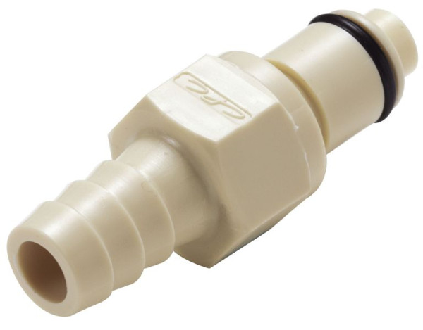 Bürkle Schnellverschluss- Kupplungen NW 6,4 mm, Vaterteile, Schlauchnippel mit Schlauchtüllen PP, Ø: 6,5 mm, mit Vintil, 8771-2140