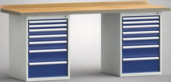 KLW Standard-Werkbank - 2000 x 700 x 900 mm L x T x H, WS215N-2000M40-E7027