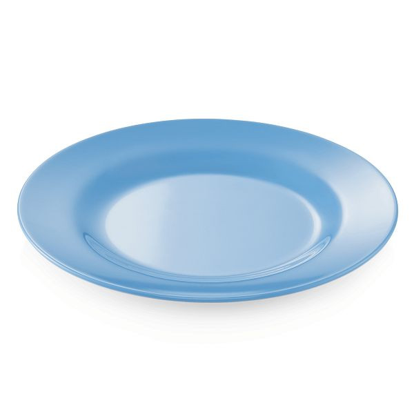 WAS Melamine Teller, flach, Durchmesser 20 cm, blau, Melamin, VE: 12 Stück, 9360202