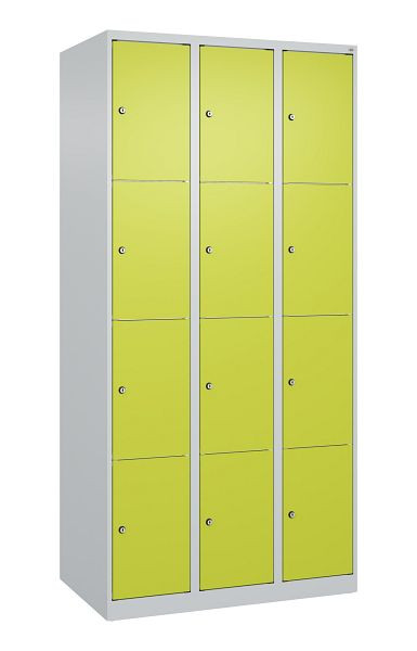 C+P Schließfachschrank Classic PLUS, 3 Abteile mit je 4 Fächern, 1850x900x500mm, 7035/0024, 080000-304 S10009
