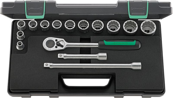 STAHLWILLE Steckschlüssel-Garnitur Nr.50/12/3 12,5 mm (1/2") 15-teilig, 96031435