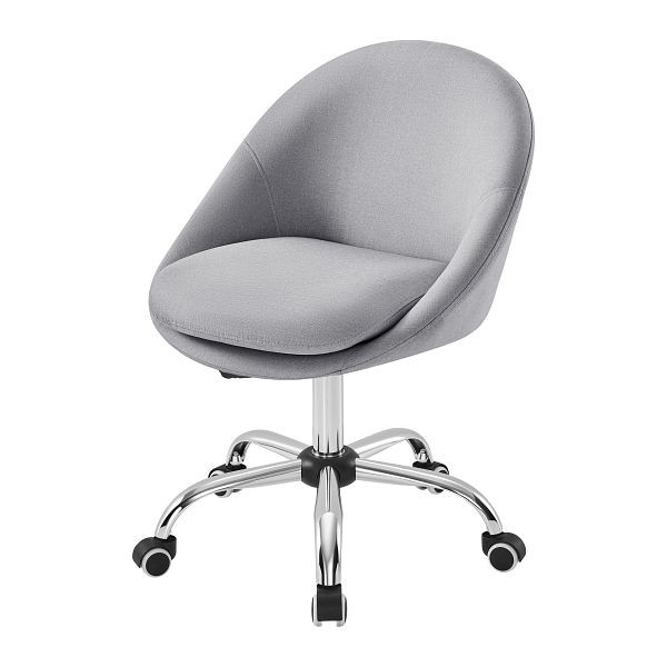 SONGMICS Amtsvorsitzender, Drehstuhl, Grau, 60x60x(80-90) cm, OBG020G01