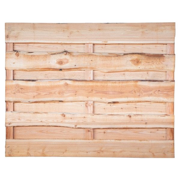 T&J LOLLAND-Serie Lärche, 180 x 150 cm, 3 Riegel, drehbar, Bretter sägerau 20mm mit Baumkante, 29372