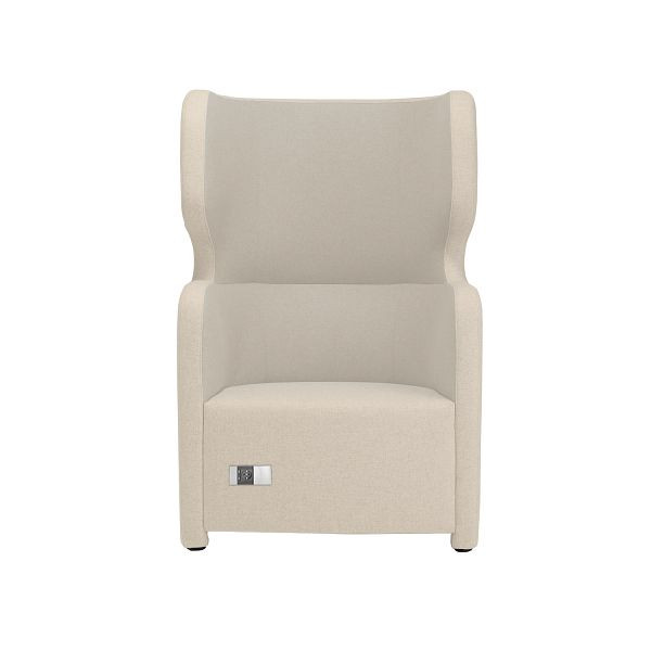 Bisley Sessel Vivo, Einsitzer, Hohe Rückenlehne, 2 Seitentaschen, 2 Steckdosen und 2 USB Anschlüsse, NE0532 creme, VIVH1PS2.NE0532
