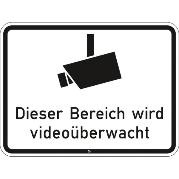 Stein HGS Dieser Bereich wird videoüberwacht - 2842, 315 x 420 mm, RA2, Flachform 3mm, 2842-123
