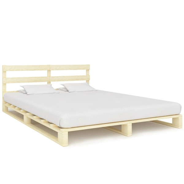 vidaXL Palettenbett Massivholz Kiefer 160×200 cm, 285245