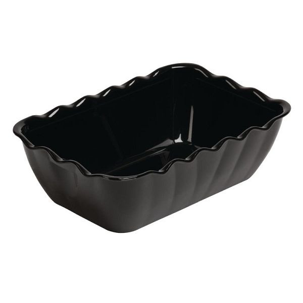 Olympia Kristallon Salatschüssel schwarz 2L, geeignet für Deckel, CB753