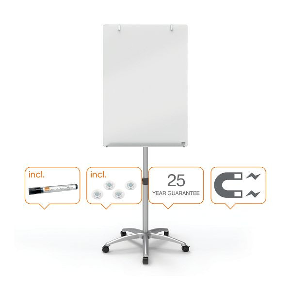 Nobo Flipchart Mobil Glas, 1903949