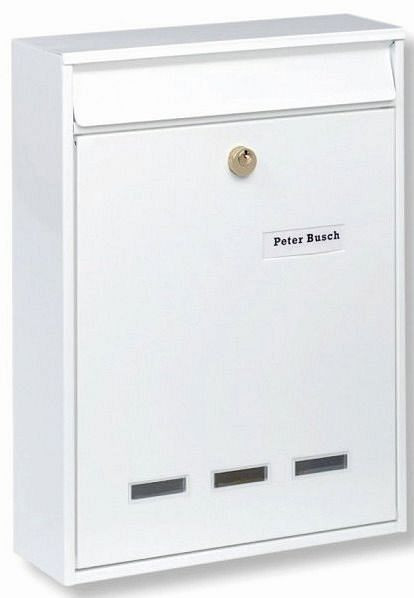 BURG-WÄCHTER Briefkasten Pocket, 215 x 315 x 75 mm, weiß, Stahl, 5871 W