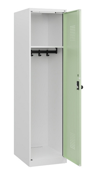 C+P Spind Evolo PLUS, 1 Abteil, 1530x400x500mm, 9016/6019, Drehriegel, 0490005-12 S10021