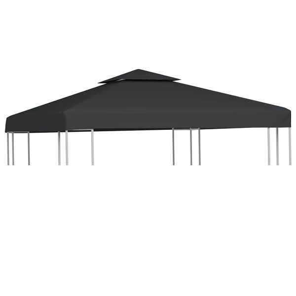 vidaXL Pavillon-Ersatzdach 310 g/m² Dunkelgrau 3x3 m, 40878