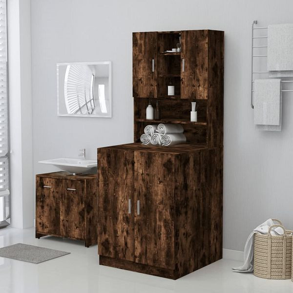 vidaXL Waschmaschinenschrank Räuchereiche 71x71,5x91,5 cm, 813194
