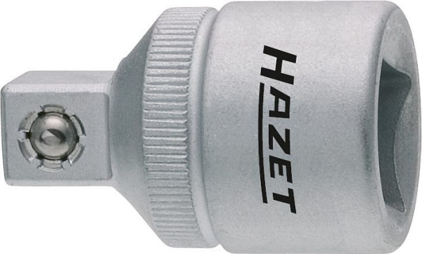 Hazet Reduzierstück, Vierkant hohl 12,5 mm (1/2 Zoll), Vierkant massiv 10 mm (3/8 Zoll), Norm: DIN 3123, ISO 3316, 958-2