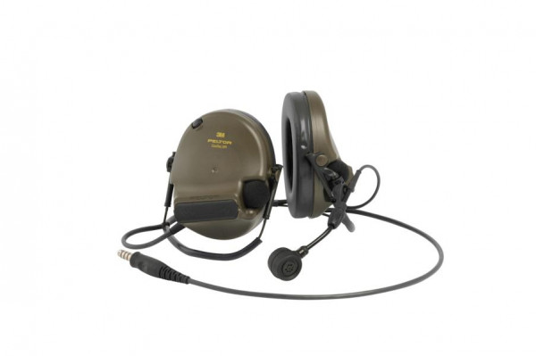3M PELTOR ComTac XPI Headset, 28 dB, J11 Stecker, Dynamisches Mikrofon, Nato Verkabelung, Grün, Nackenband, MT20H682BB-86, 7100039769