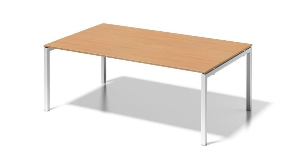 Bisley Cito Chefarbeitsplatz/Konferenztisch, 730 mm höhenfixes U-Gestell, H 19 x B 2000 x T 1200 mm, buche/verkehrsweiß, DUF2012BC396