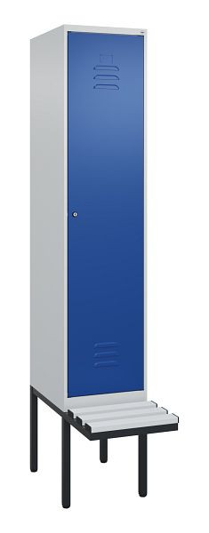 C+P Umkleidespind Classic PLUS, 2120x400x815mm, 7035/5010, Zylinderschloss, 0800407-12 S10018
