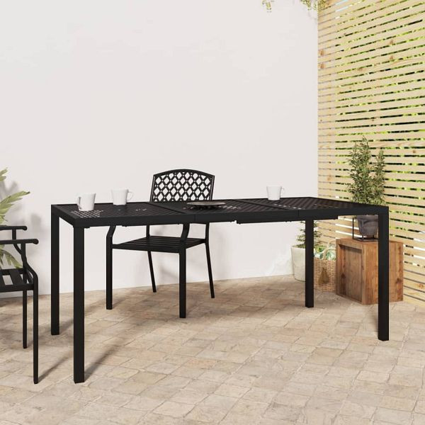 vidaXL Gartentisch Anthrazit 165x80x72 cm Stahl, 362746