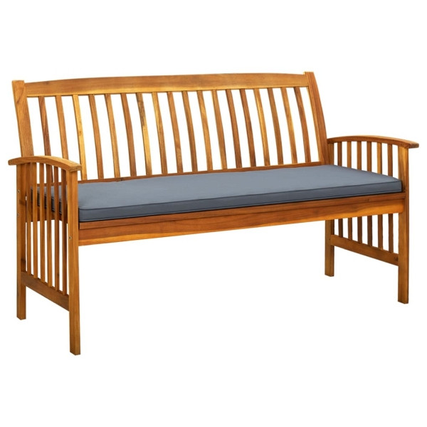 vidaXL Gartenbank mit Kissen 147 cm Massivholz Akazie, 312135