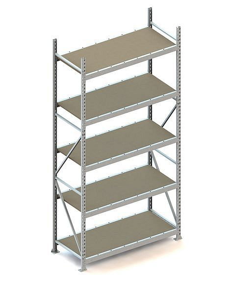 Meta MINI-RACK GR 3000x1400x650 mm, verzinkt, mit Spanplatten, Bodenanzahl: 5, 20051318