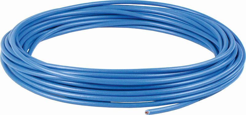 as-Schwabe 5m PVC-Leitung, blau H07V-K 6,0mm², blau, beide Seiten glatt abgeschnitten, 30045
