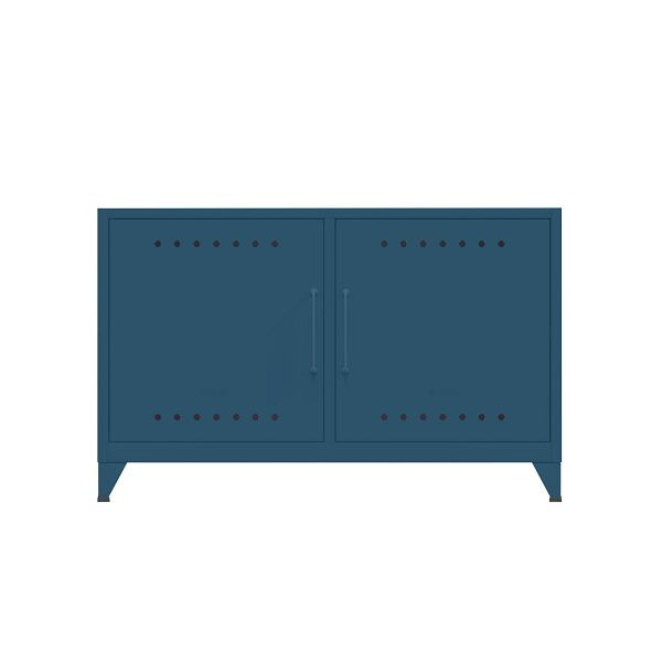 Bisley Fern Sideboard, inkl. 1 festen Fachboden, Kabeldurchlass und Klett-Halter, 687 prussian, FERCAB687