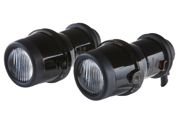 HELLA DE/Halogen-Nebelscheinwerfersatz - Micro DE - 12V - Einbau - ECE - Scheibenfarbe: transparent - 4-polig - links/rechts - Set, 1NL 008 090-821