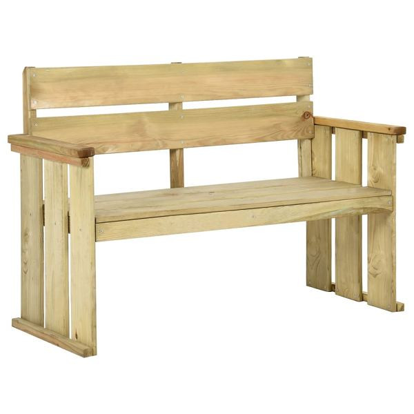 vidaXL Gartenbank 121 cm Kiefernholz Imprägniert, 318407