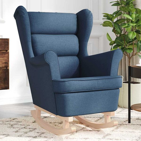 vidaXL Schaukelsessel Blau 74x90x102 cm Stoff, 4016927, 8721158406521