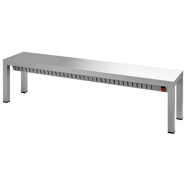Gastro-Inox Beheizte Etagere aus Edelstahl, 1200(L)x300(T)x350(H)mm, 303.331
