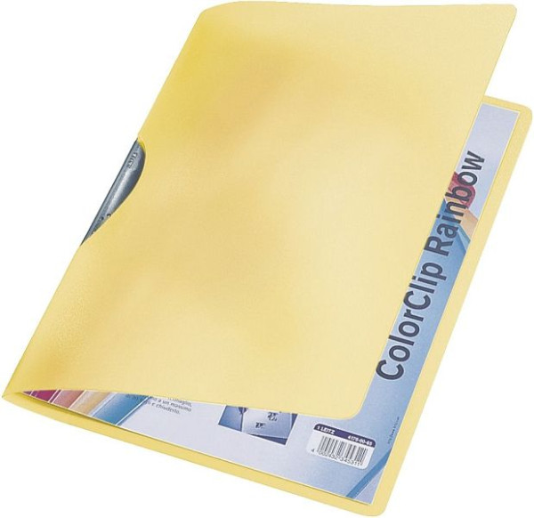 LEITZ 4176 Klemmmappe ColorClip Rainbow, A4, PP, gelb, 41760015