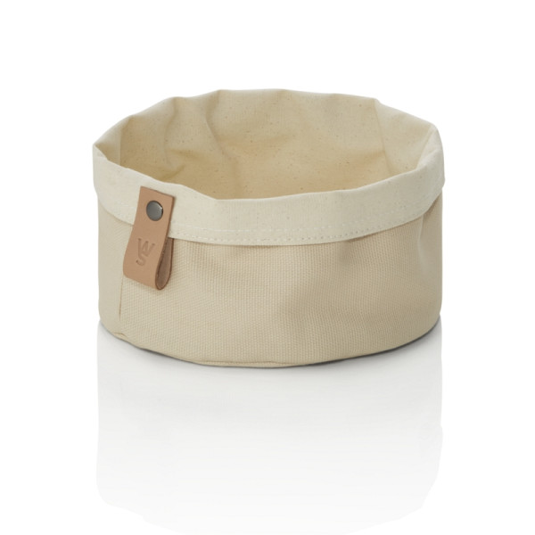 WAS Brottasche FLIP COTTON, Ø 17 cm, Höhe 10 cm, cream, Canvas, 9392017
