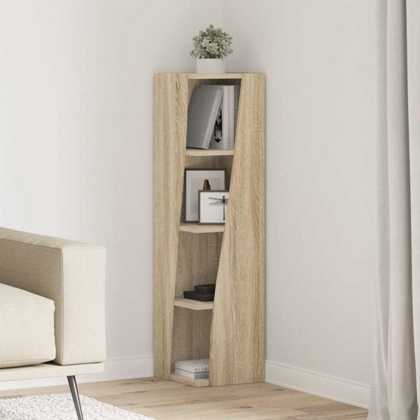 vidaXL Eckschrank Sonoma-Eiche 27,5x27x102cm Holzwerkstoff, 889847