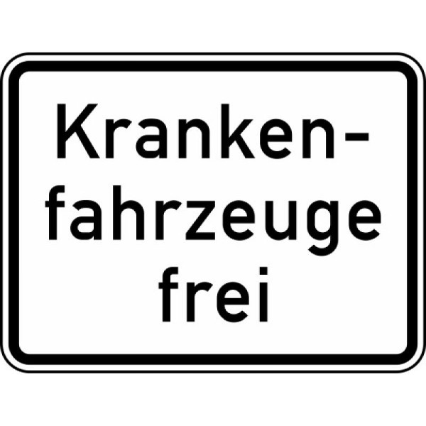 Stein HGS Krankenfahrzeuge frei Nr. 1026-34, 600 x 450 mm, Flachform 3 mm, RA2, 1026-34-223