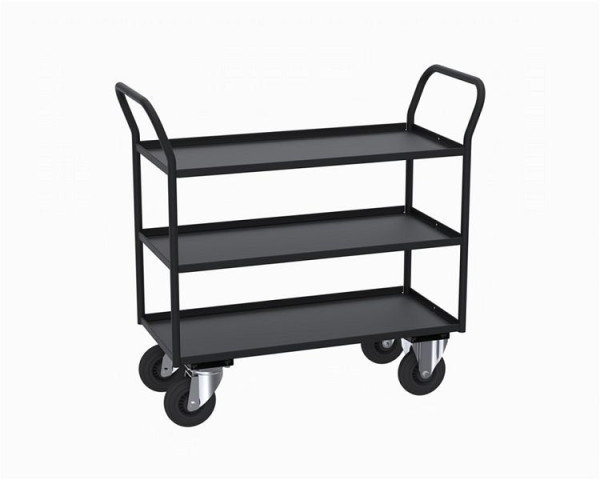 Kongamek Blechwagen 550 3 Regale mit Rand, Etagenwagen mit 3 Böden, vollständig geschweißt, KM4176-S