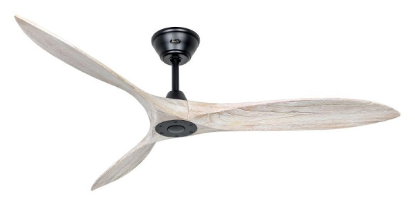 CasaFan Deckenventilator Eco Airscrew 152 Lack matt schwarz-Massivholz Lack weiß gebürstet, 315244