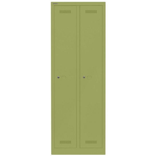 Bisley Garderobenschrank Monobloc™, 2 Abteile je 1 Fach, 604 grün, ML06D1604