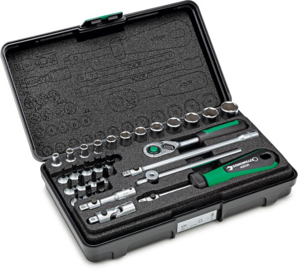 STAHLWILLE Steckschlüssel-Garnitur Nr.40/24/6QR 6,3 mm (1/4") 30-teilig, 96011182