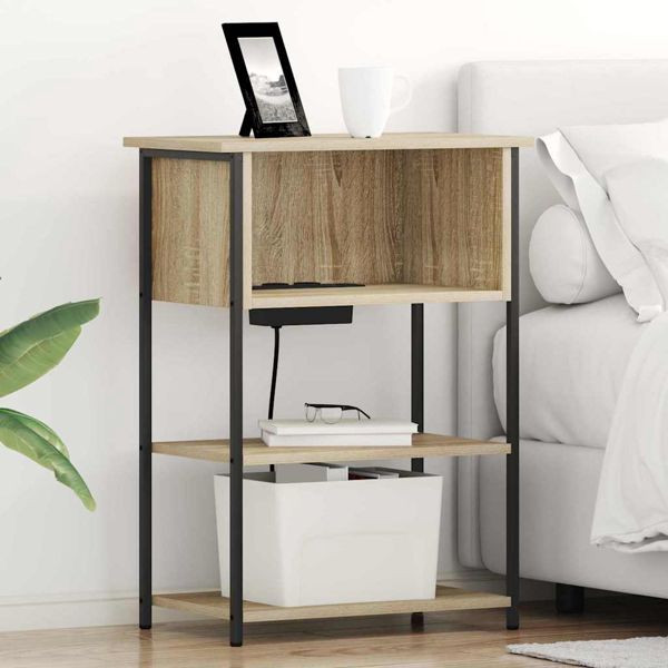 vidaXL Nachttisch Sonoma-Eiche 55 x 31 x 76 cm Holzwerkstoff, 859501