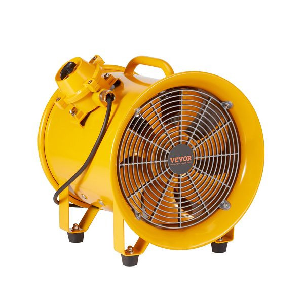 VEVOR Bauventilator 1100-W-AC-Motor Baugebläse 2850 U/min, Gebläse 2001 L/s (4240 CFM), 5 m Netzkabel, 79 dB Geräuschpegel, IP44, FBGS1100W16IN6JLSV2