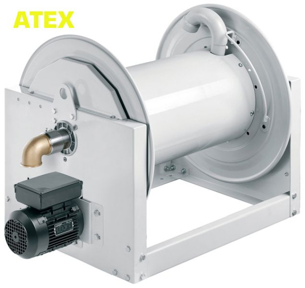Ebinger Schlauchaufroller SM 700-230 ATEX, Elektromotor 230V DC + Zahnradübersetzung, bis 20bar, Max. 45m - 63mm AD/ 80m - 50mm AD, 6.310.130.690