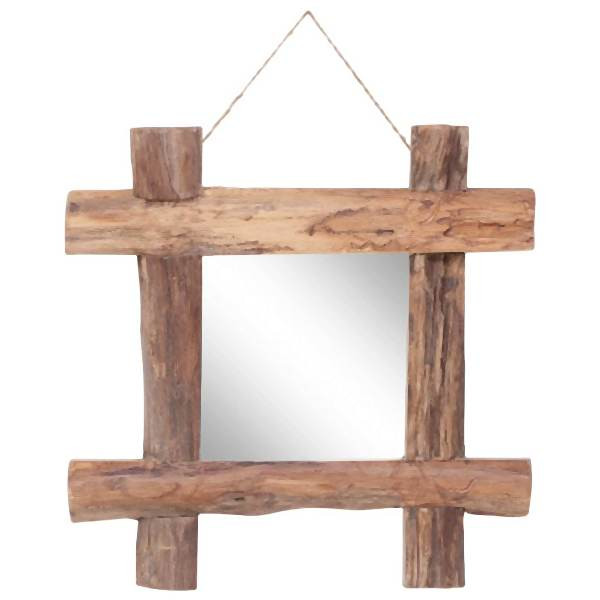 vidaXL Holzspiegel Natur 50x50 cm Altholz Massiv, 283933