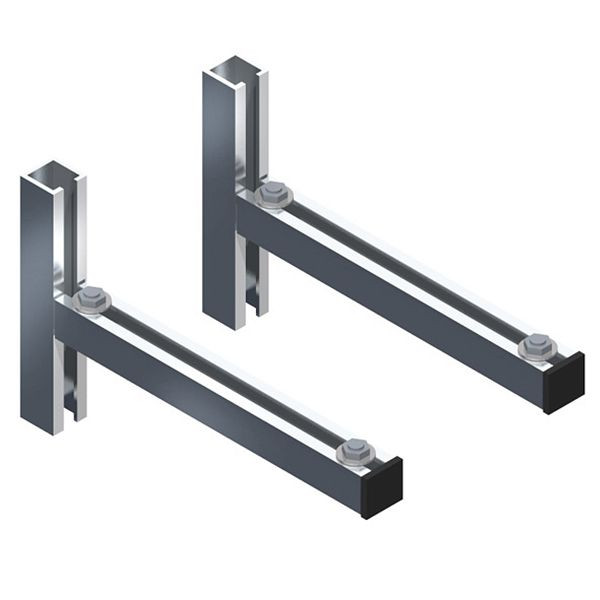 Solarbayer Edelstahl-Außenkamin Wandkonsole, Länge: 475mm, 530050101