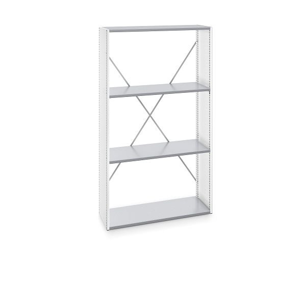 bott verso Regal 4 Fachböden B x T x H: 1150 x 420 x 2000 mm, RAL 7035/ verzinkt, 46003001.16