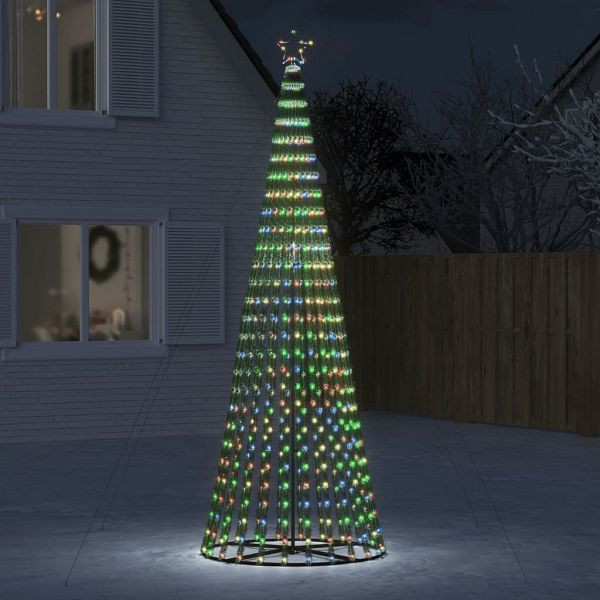vidaXL Weihnachtsbaum Kegelform 688 LEDs Mehrfarbig 300 cm, 358071