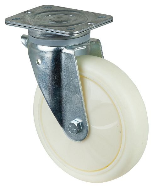 BS Rollen Schwerlastrolle, Rad-Breite 50 mm, Rad-Ø 200 mm, Tragfähigkeit 600 kg, Lauffläche/Radkörper Kunststoff ballig, Kugellager, N100.B15.203